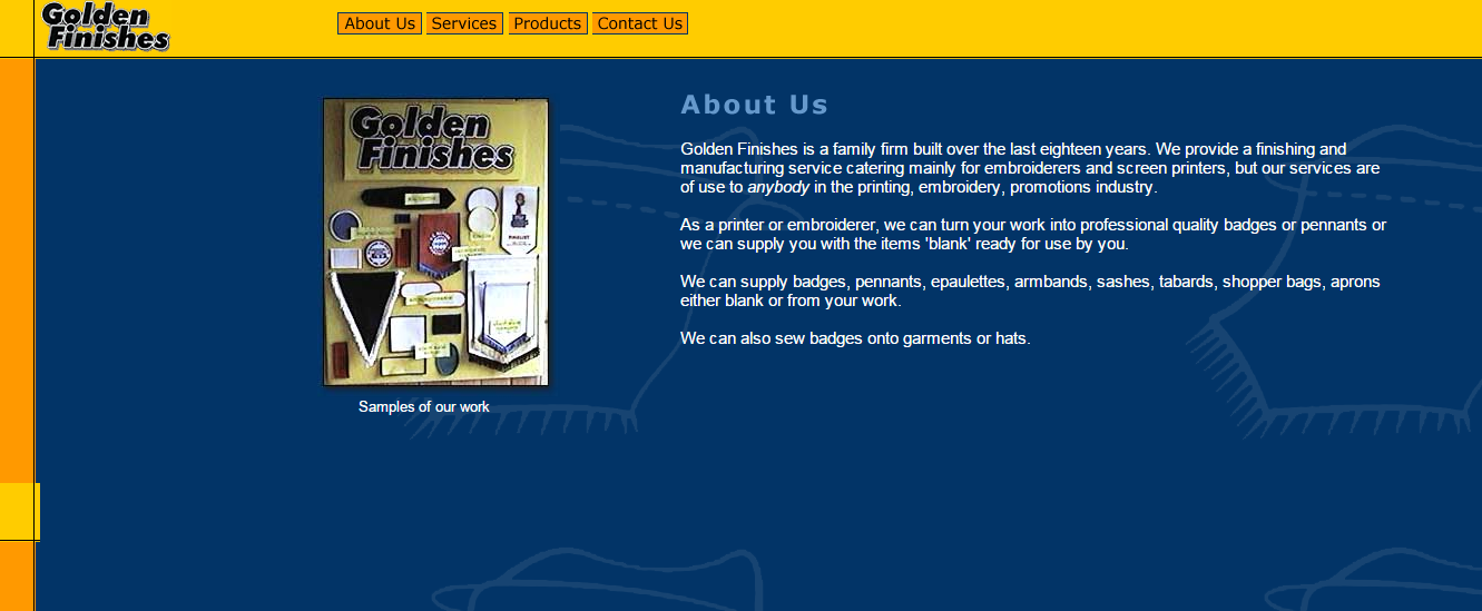 A Golden Online History for Golden Finishes!